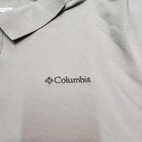 Columbia Men's Grey Short Sleeve Polo Shirt Active Fit Size L - Picture 4 of 13
